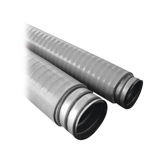 Tubo Flexible tipo Liquidtight de 3/8" (9.5 mm). Acero + Forro PVC. Rollo de 50 Metros.