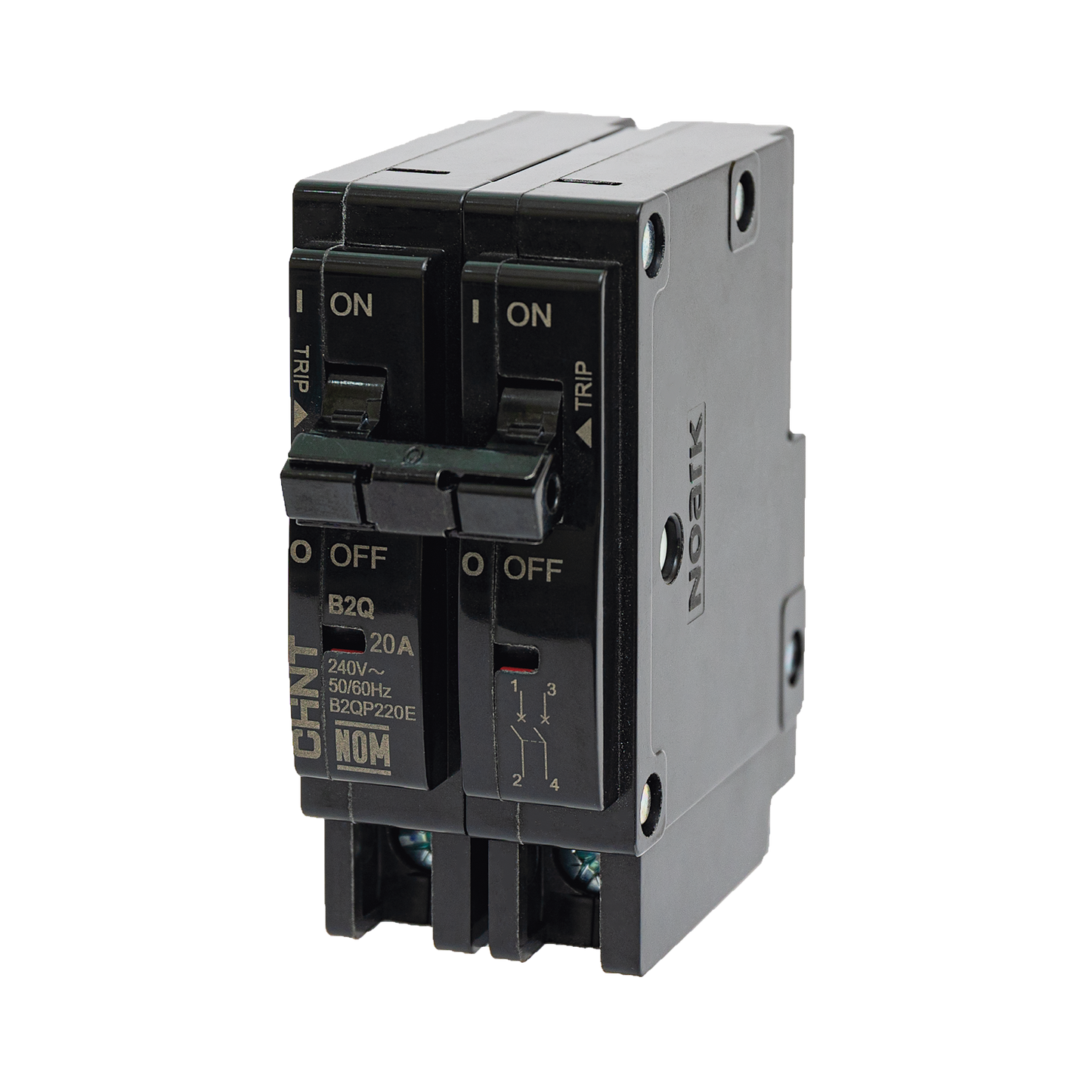 MCB - Interruptor Termomagnético Enchufable, Serie: B2Q, 2P, 50A, 240V (SKU:1002285)