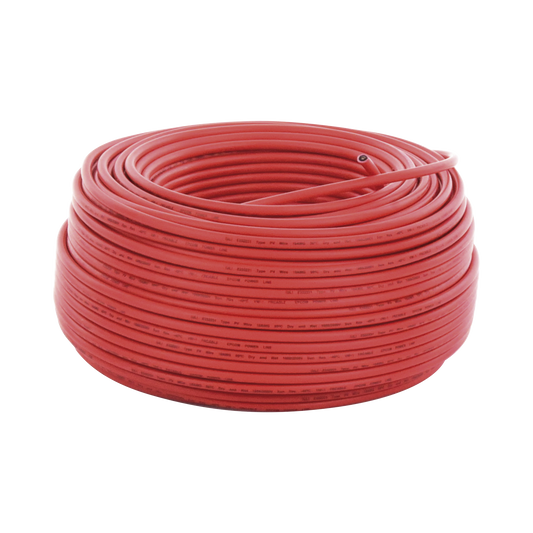 Cable Fotovoltaico Rojo / 6mm² (10AWG) / 2000V / Rollo de 100m