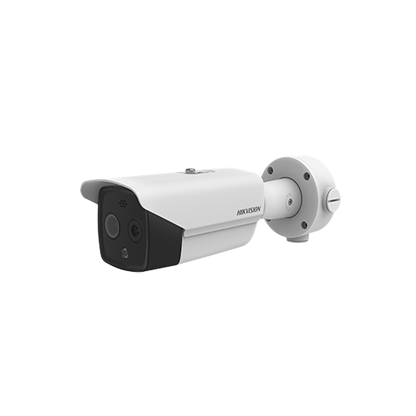 Bala IP Dual / Térmica 9.7 mm (160 x 120) / Óptico 8 mm (4 Megapixel) / DETECCIÓN DE PERSONAS 183 m /40 mts IR / Exterior IP67 / PoE / Termométrica / Detección de Temperatura / Sirena y Luz Inte / Micro SD 32 GB Incluida