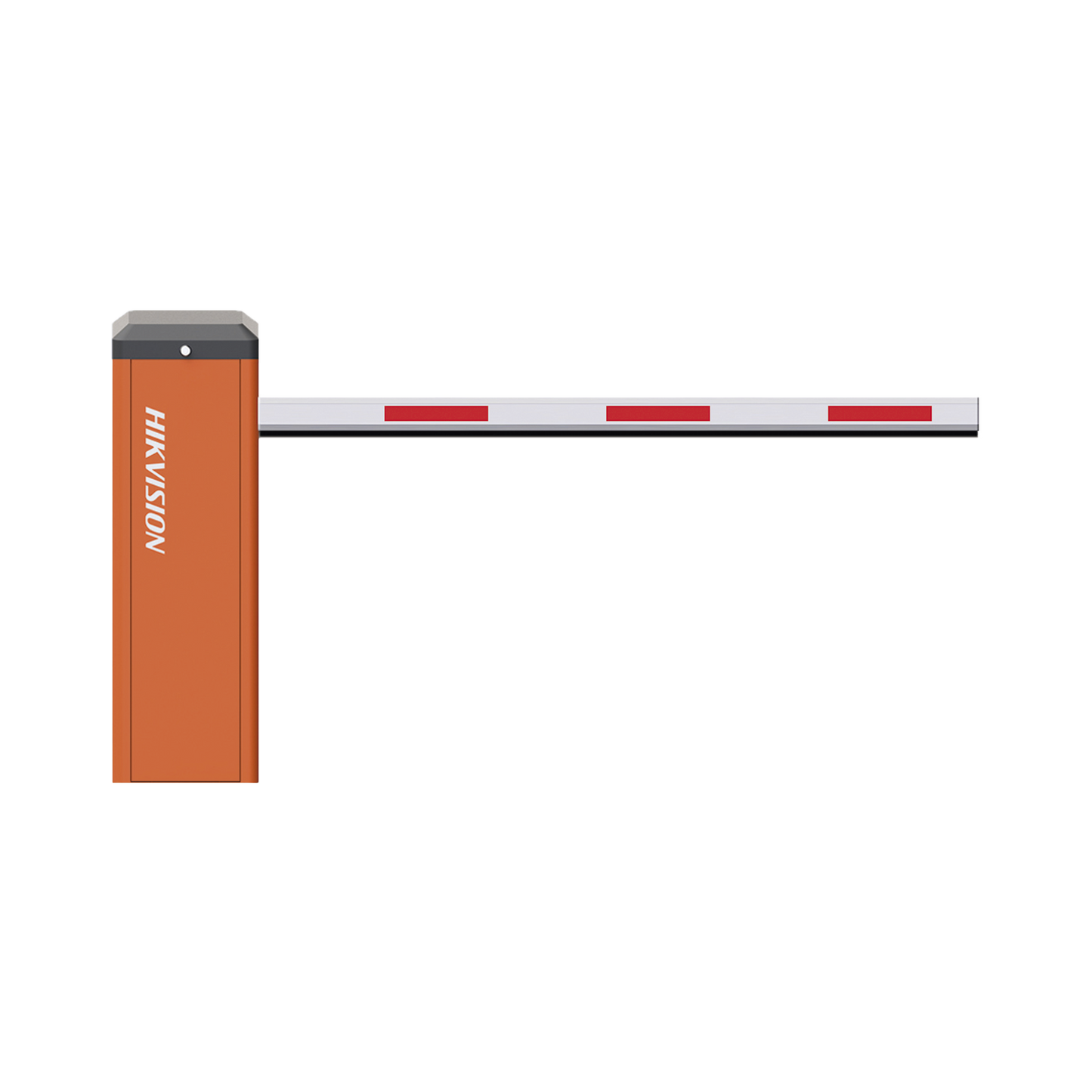 Barrera Vehicular Brazo de 3 mts / Apertura de 0.9 a 6 Seg (Ajustable) / Banda Protectora Antigolpe de Vehículos / Iluminación LED / Protección IP54 / Alimentación 220 VCA