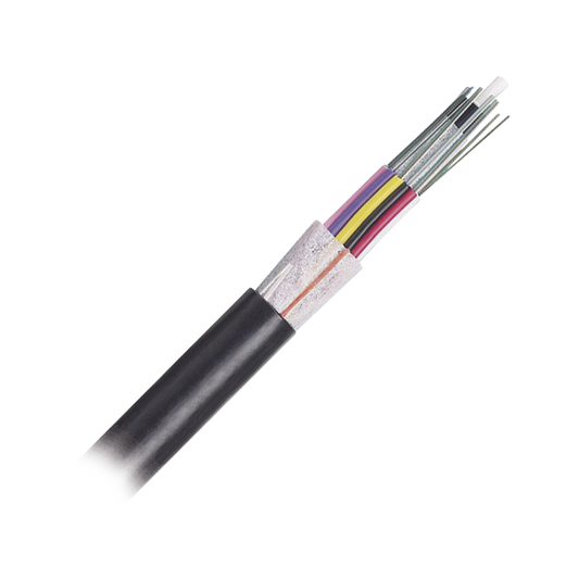 Cable de Fibra Óptica 12 hilos, OSP (Planta Externa), No Armada (Dieléctrica), MDPE (Polietileno de Media densidad), Multimodo OM4 50/125 Optimizada, Precio Por Metro