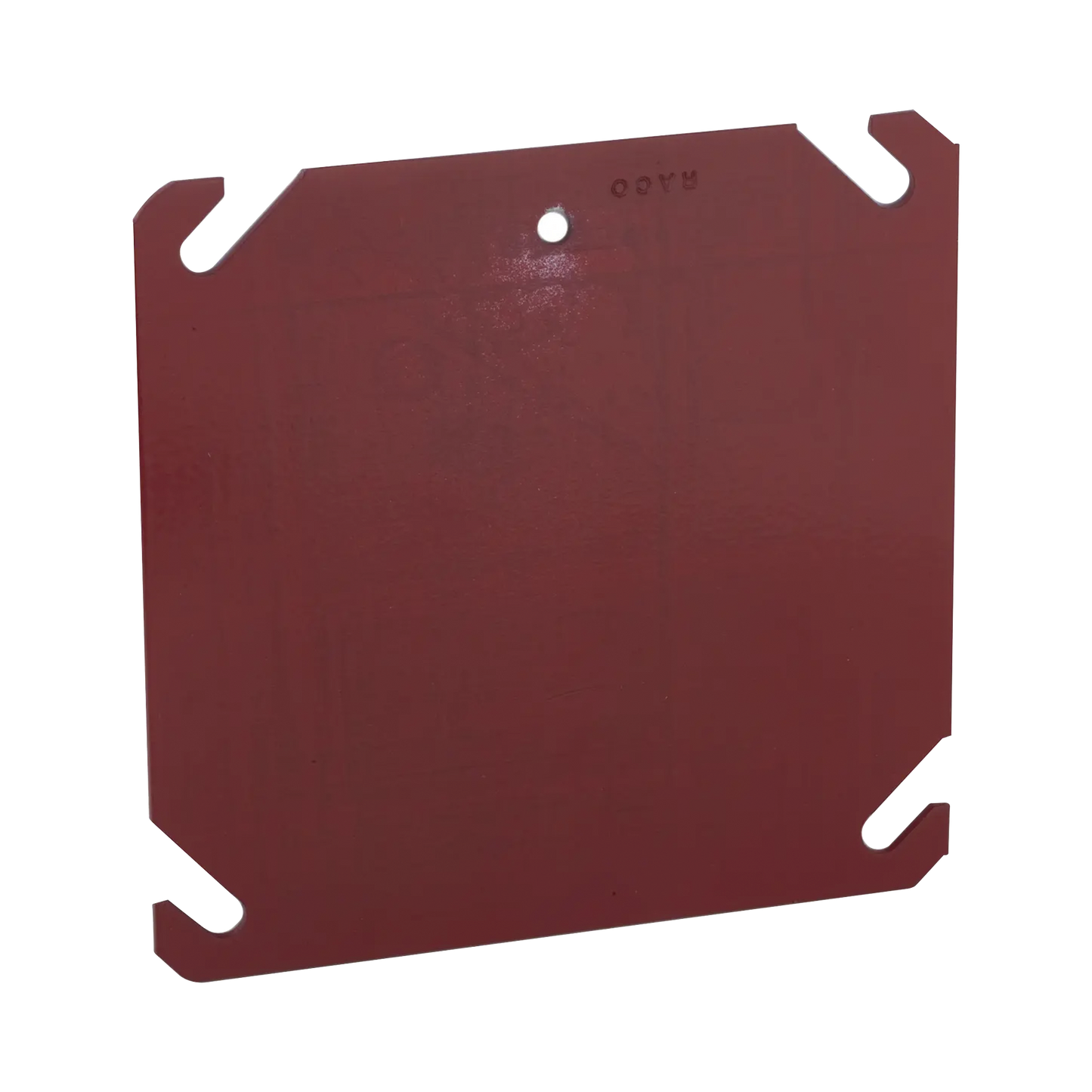 Tapa Cuadrada Para Caja Galvanizada de 4" / Color Rojo.