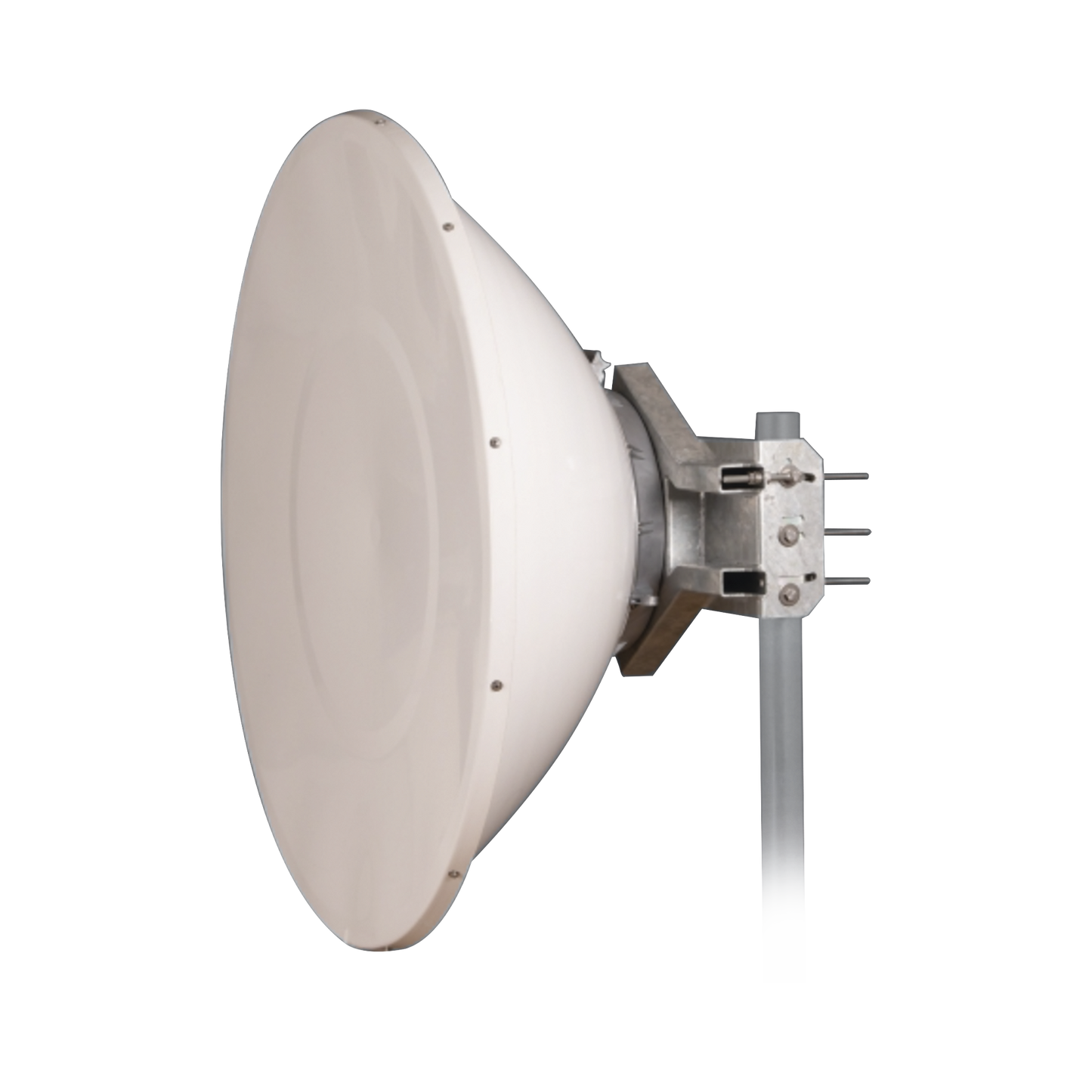 Antena Direccional de Alto Rendimiento / 36 dBi / 4 ft / 5.9-7 GHz / Conectores N-Macho / Alto Aislamiento al Ruido / Fácil Montaje y herraje de acero inoxidable /  Radomo Incluido