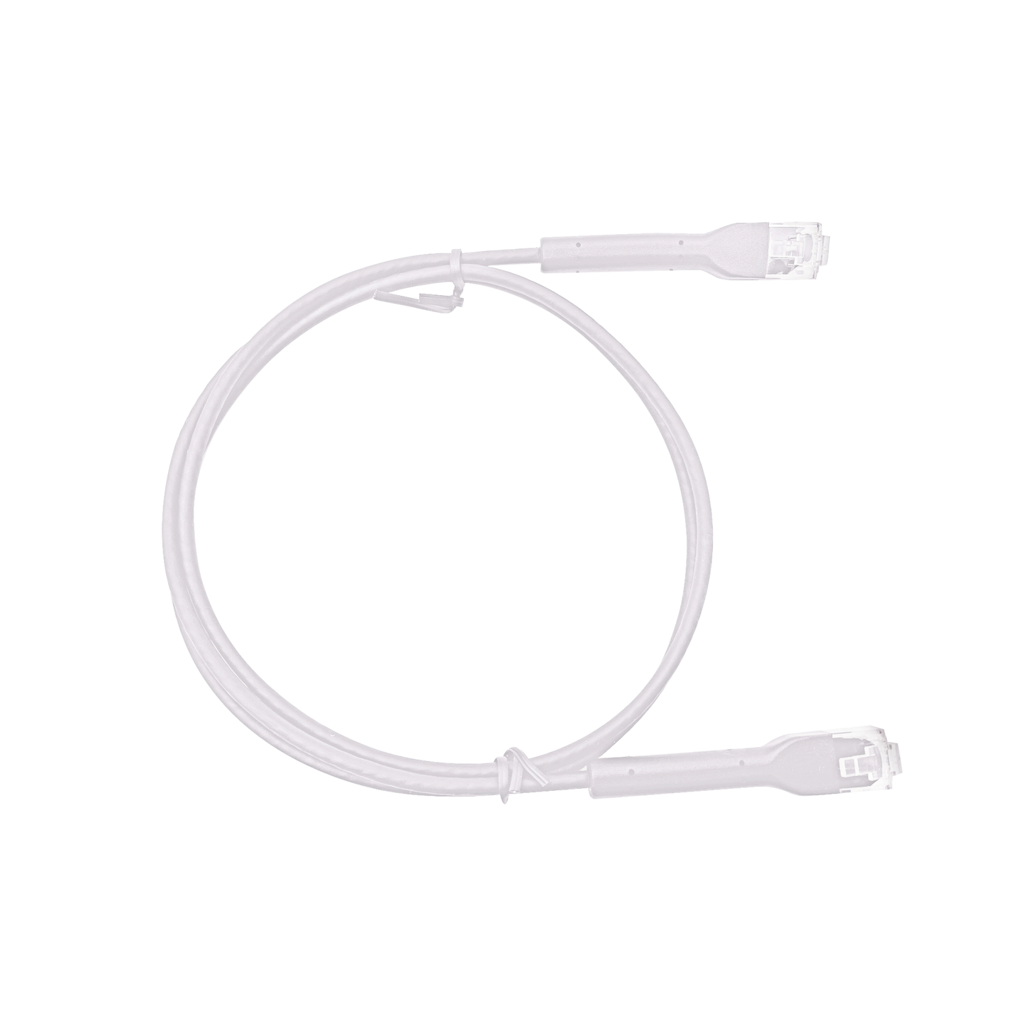 Cable de Parcheo Ultra Slim Con Bota Flexible UTP Cat6 - 0.5 m Blanco Diámetro Reducido