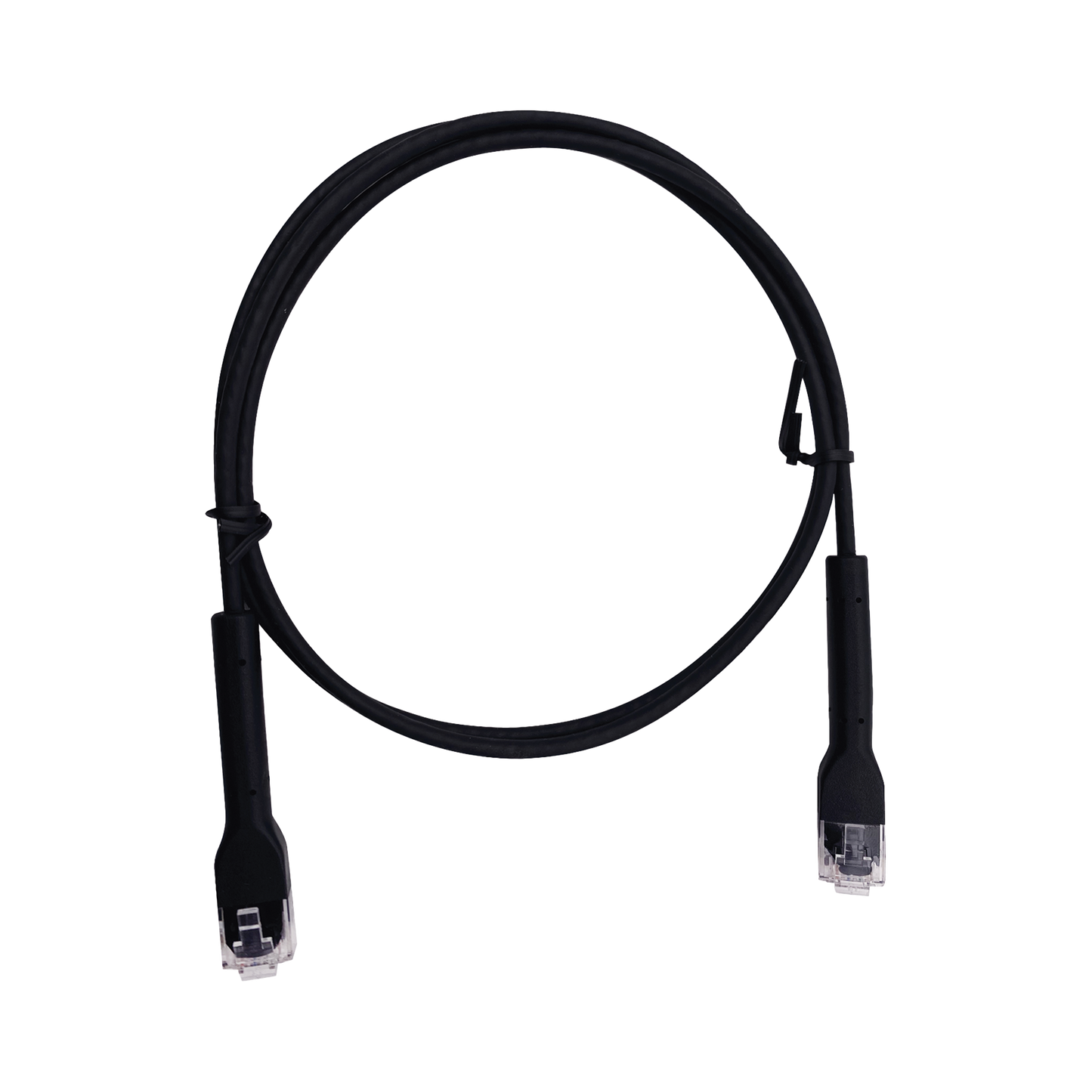 Cable de Parcheo Ultra Slim Con Bota Flexible UTP Cat6 - 1.5 m Negro Diámetro Reducido