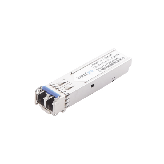Transceptor SFP (Mini-Gbic) / Monomodo / 1.25 Gbps de velocidad / Conectores LC Dúplex / Hasta 40 km de Distancia