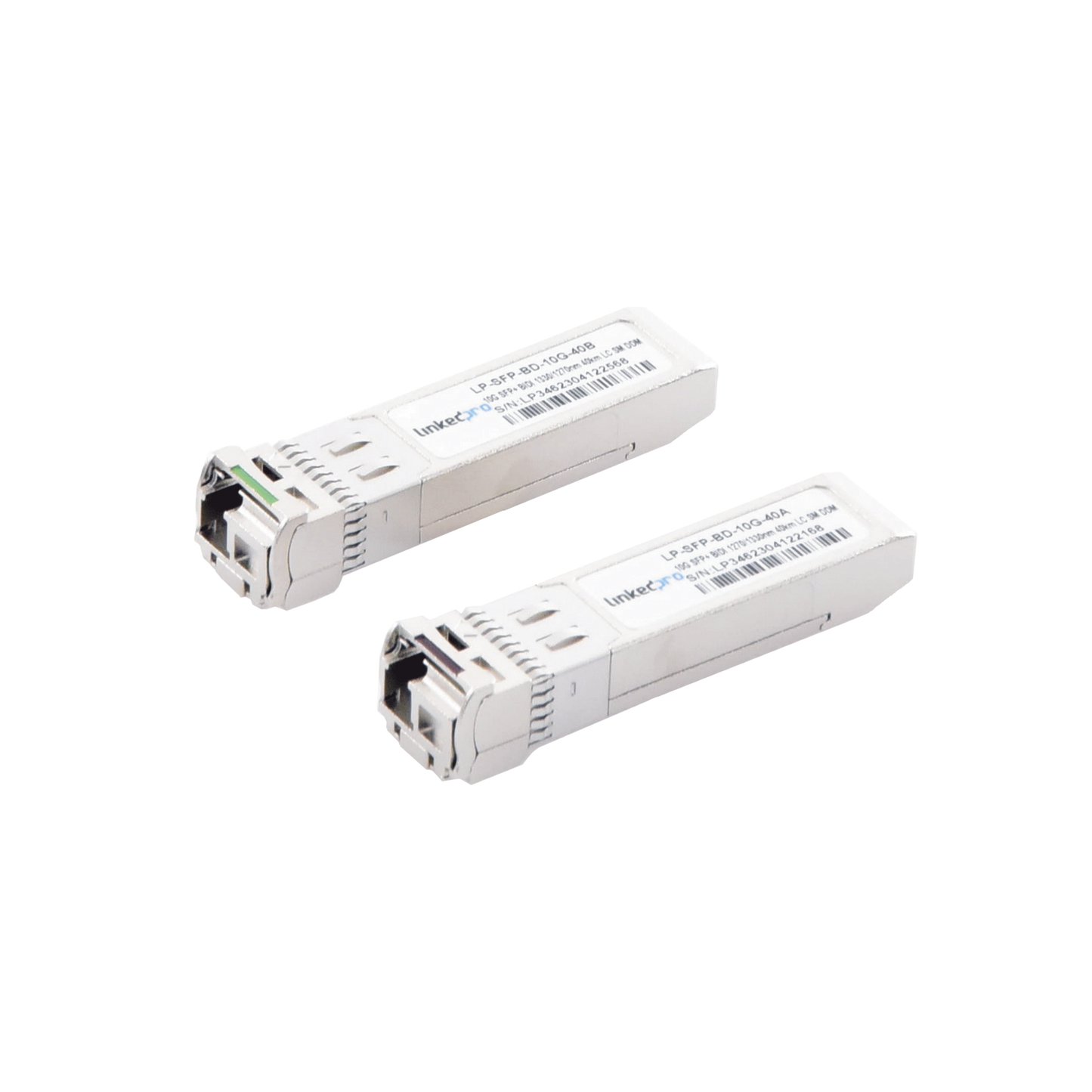 Transceptores Bidireccionales SFP+ (Mini-Gbic) / Monomodo / 10 Gbps de velocidad / Conector LC / Hasta 40 km de Distancia / 2 Piezas