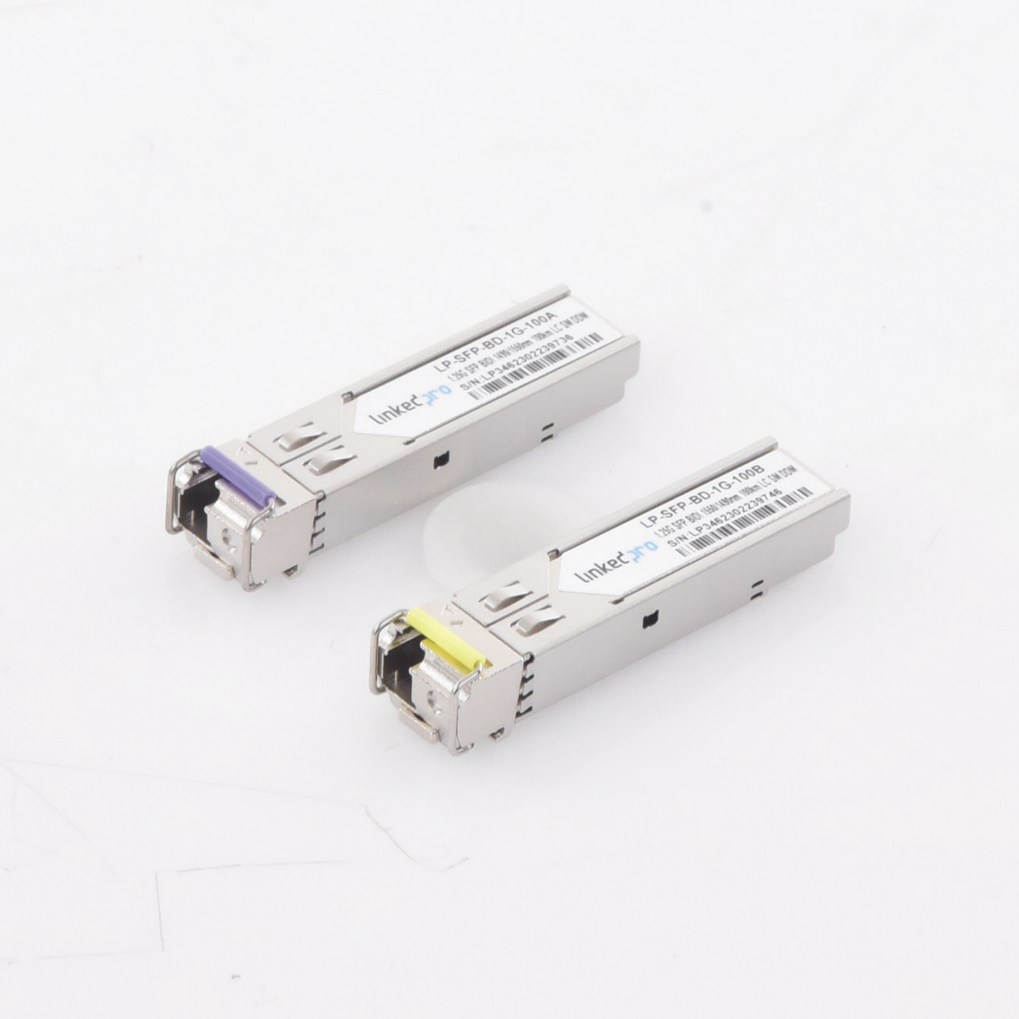 Transceptores Bidireccionales SFP (Mini-Gbic) / Monomodo / 1.25 Gbps de velocidad / Conector LC / Hasta 100 km de Distancia / 2 Piezas