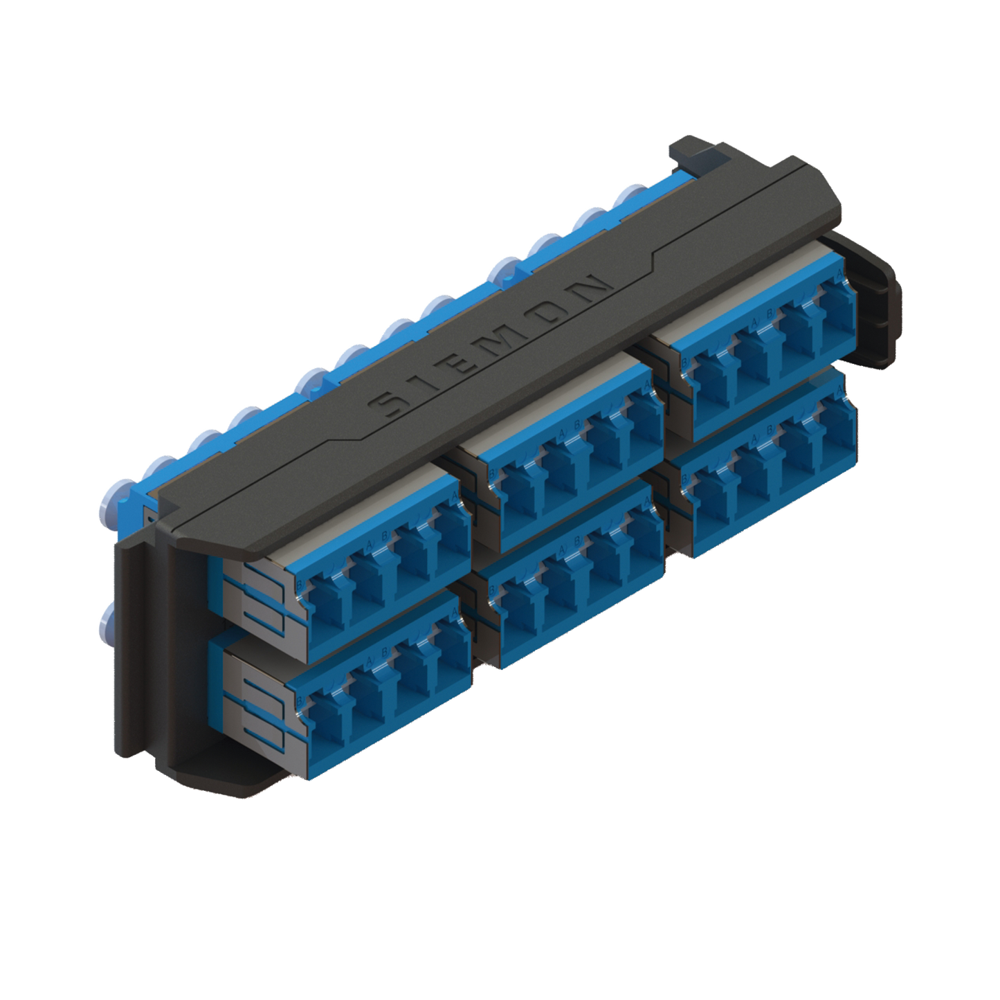 Placa Acopladora LightVerse, 6 Conectores Dúplex LC/APC, Acepta hasta 12 fibras Monomodo (No Shuttered)