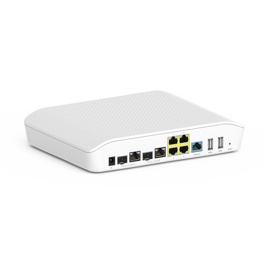 Router/Firewall NSE3000 / 2 puertos WAN Gigabit + 2 SFP combo / 4 puertos LAN Gigabit / Gestión Unificada de Amenazadas / Administración desde la Nube con cnMaestro / Hasta 300 dispositivos