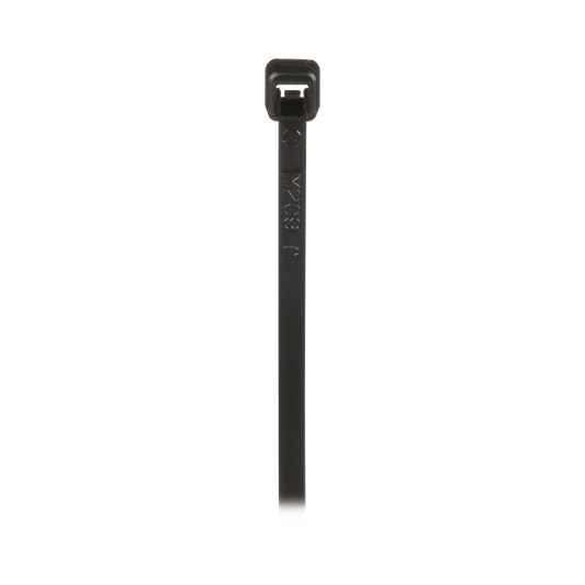 Cincho de Nylon 6.6 de Bloqueo, 203 mm de largo, Color Negro, Exterior Resistente a Rayos UV, Paquete de 1000pz