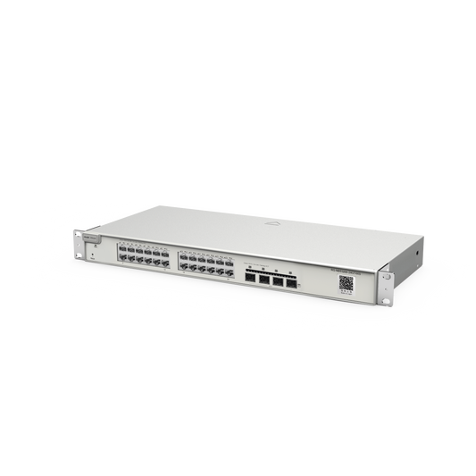 Switch Administrable PoE con 24 puertos Gigabit PoE 802.3af/at + 4 SFP+ para fibra 10Gb, gestión gratuita desde la nube, 370w