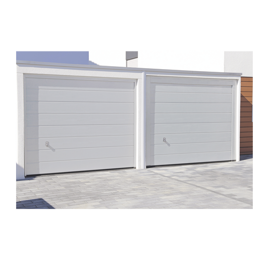 Sección para puerta de Garage / Lisa / Color blanco / Para GARAGE128 / Estilo Americana.