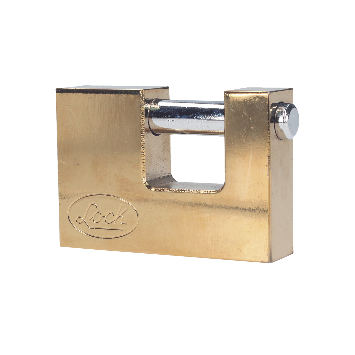 Candado para Cortina Metálica / Medida 80 mm/ Latón Brillante / Nivel de Seguridad 6 / Llave Estándar.