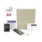 Kit de Panel de Alarma VISTA48LA con Gabinete, Batería y Transformador / 4 Sensores de humo