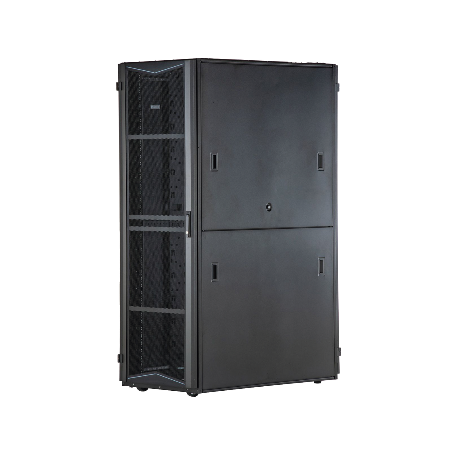 Gabinete FlexFusion para Centros de Datos, 42 UR, 800 mm de Ancho, 1070 mm de Profundidad, Fabricado en Acero, Color Negro