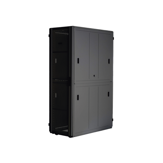 Gabinete FlexFusion™ XGL (Light) para Centros de Datos, 42 UR, 600 mm de Ancho, 1070 mm de Profundidad, Fabricado en Acero, Color Negro