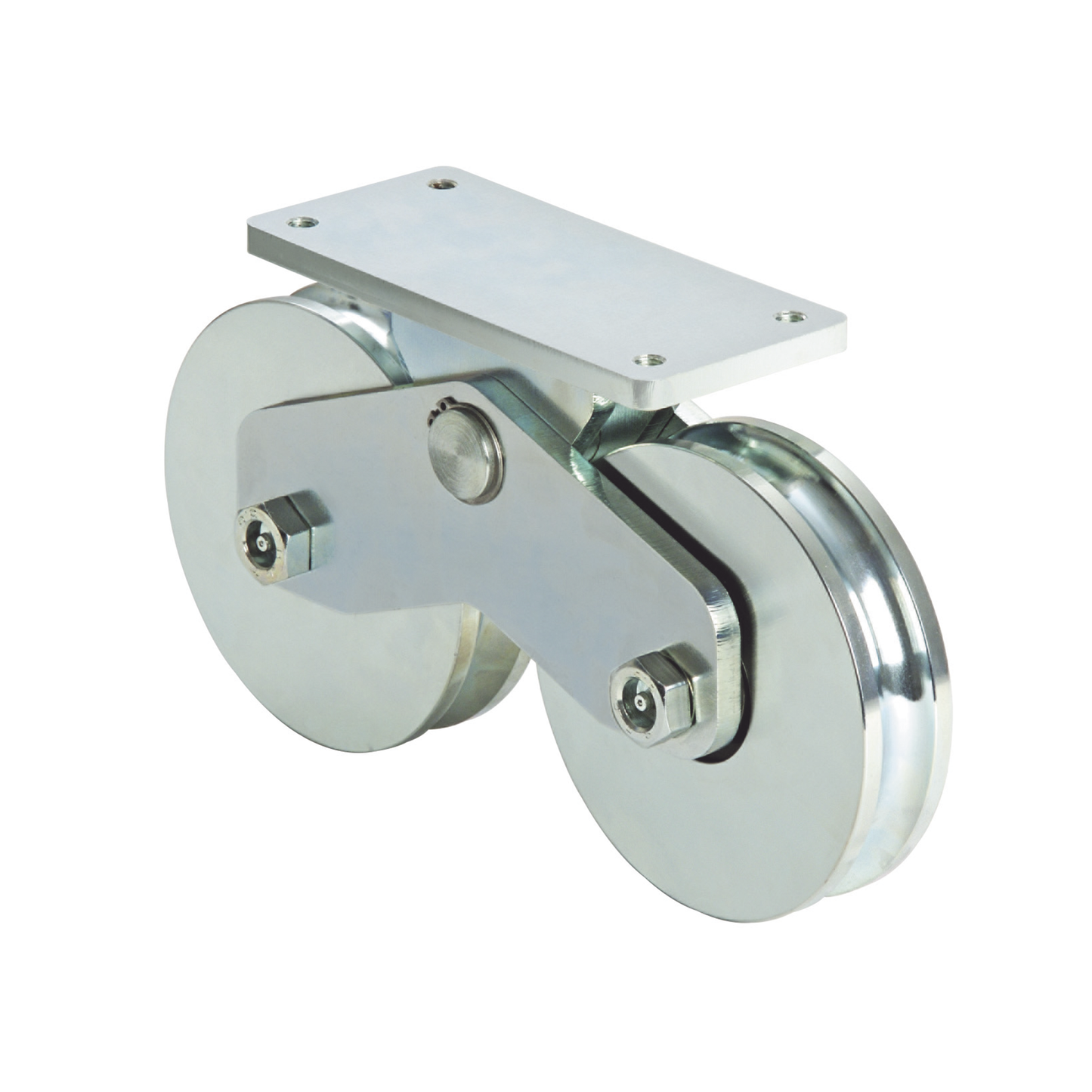 Rueda Doble De 12 Cm / Capacidad Para Puertas De Hasta 1200 Kg / Canal Tipo U