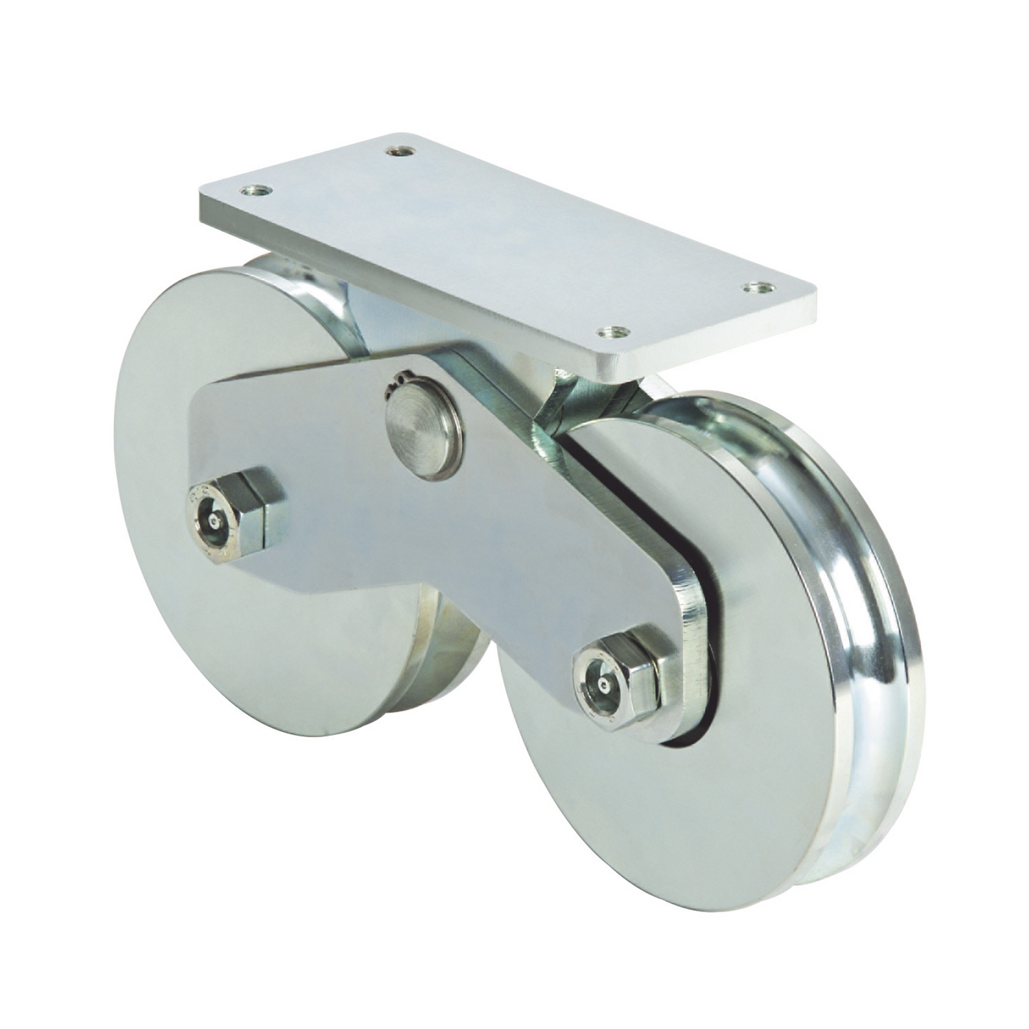 Rueda Doble De 16 Cm / Capacidad Para Puertas De Hasta 1900 Kg / Canal Tipo U