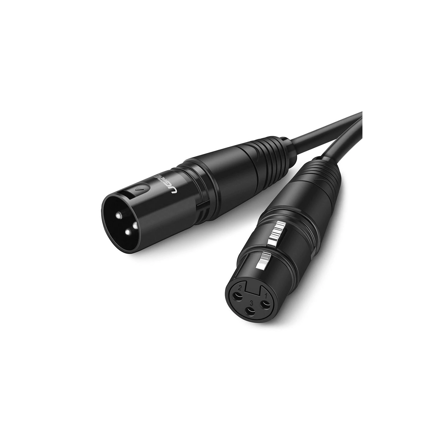 Extensión Cable Para Micrófono Tipo Cannon Macho A Hembra, 10 Metros, Negro