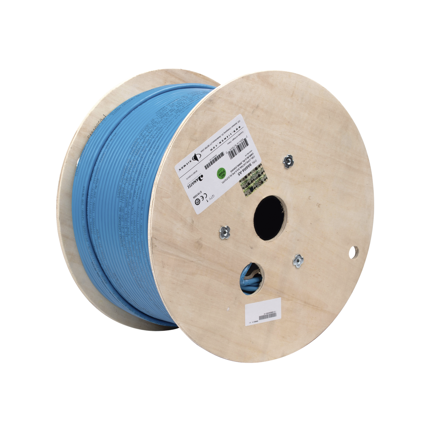 Bobina De Cable Blindado F/Utp De 4 Pares, Z-Max, Cat6A, Soporte De Aplicaciones 10Gbase-T, Cmr (Riser), Color Azul, 305M