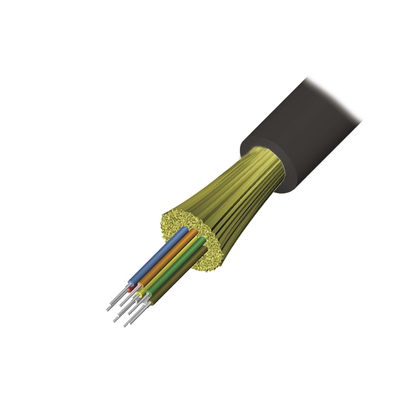 Cable De Fibra Óptica De 12 Hilos, Interior/Exterior, Tight Buffer, No Conductiva (Dielectrica), Riser, Multimodo Om3 50/125 Optimizada, 1 Metro