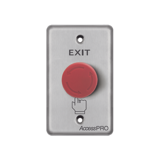 Botón De Paro De Emergencia / Salida De Emergencia En Color Rojo / Tipo Enclavado