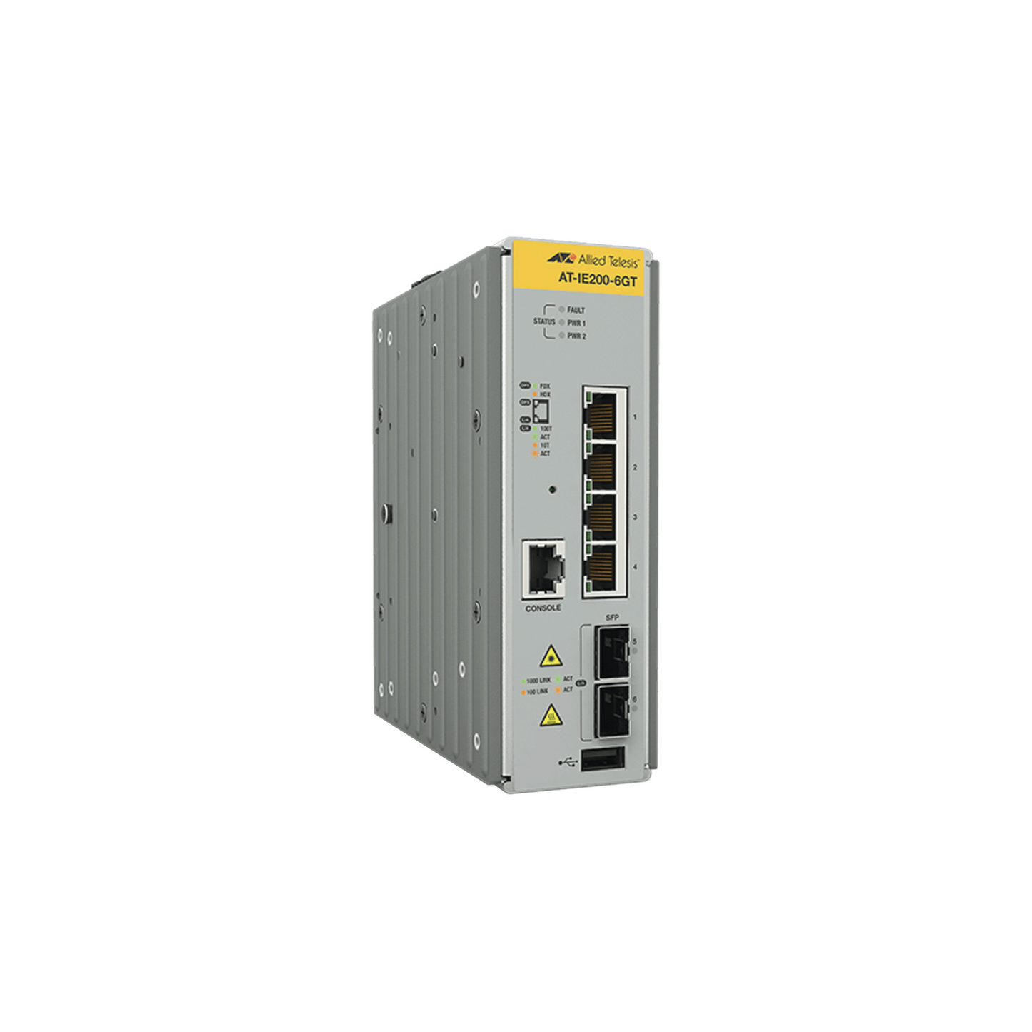 Switch Industrial Administrable Capa 2 De 4 Puertos 10/100/1000 Mbps + 2 Puertos Sfp