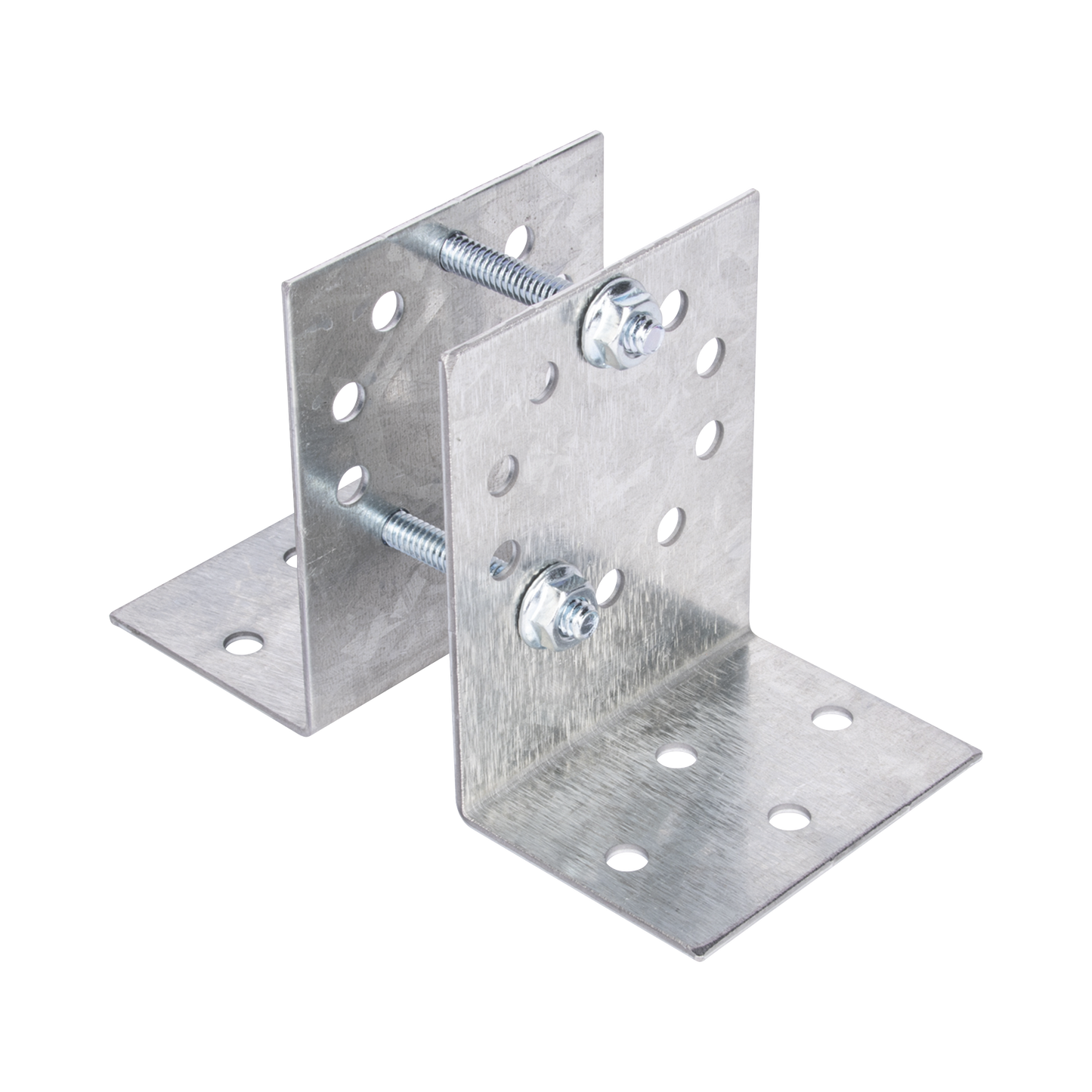 Base Multiposición Para Postes De Paso O Esquina En Cercos Electricos 100% Acero Galvanizado.
