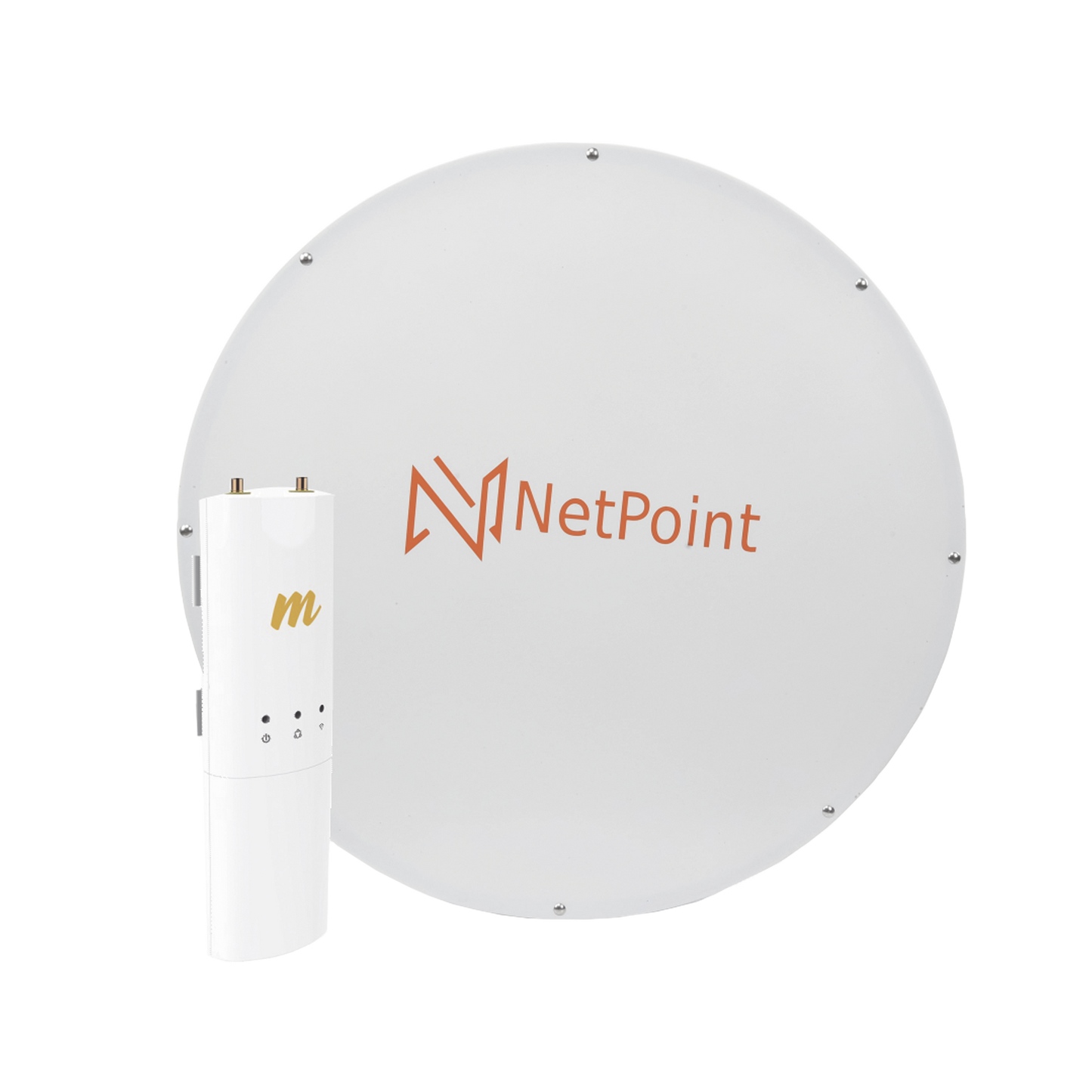 Kit De Radio C5C Con Antena De 37 Dbi, Frecuencia (4.9-6.2 Ghz), Ideal Para Distancia De Hasta 100 Km.