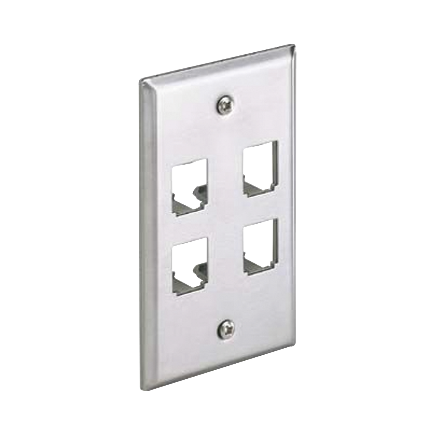 Placa De Pared Vertical, De Acero Inoxidable, Salida Para 4 Puertos Mini-Com