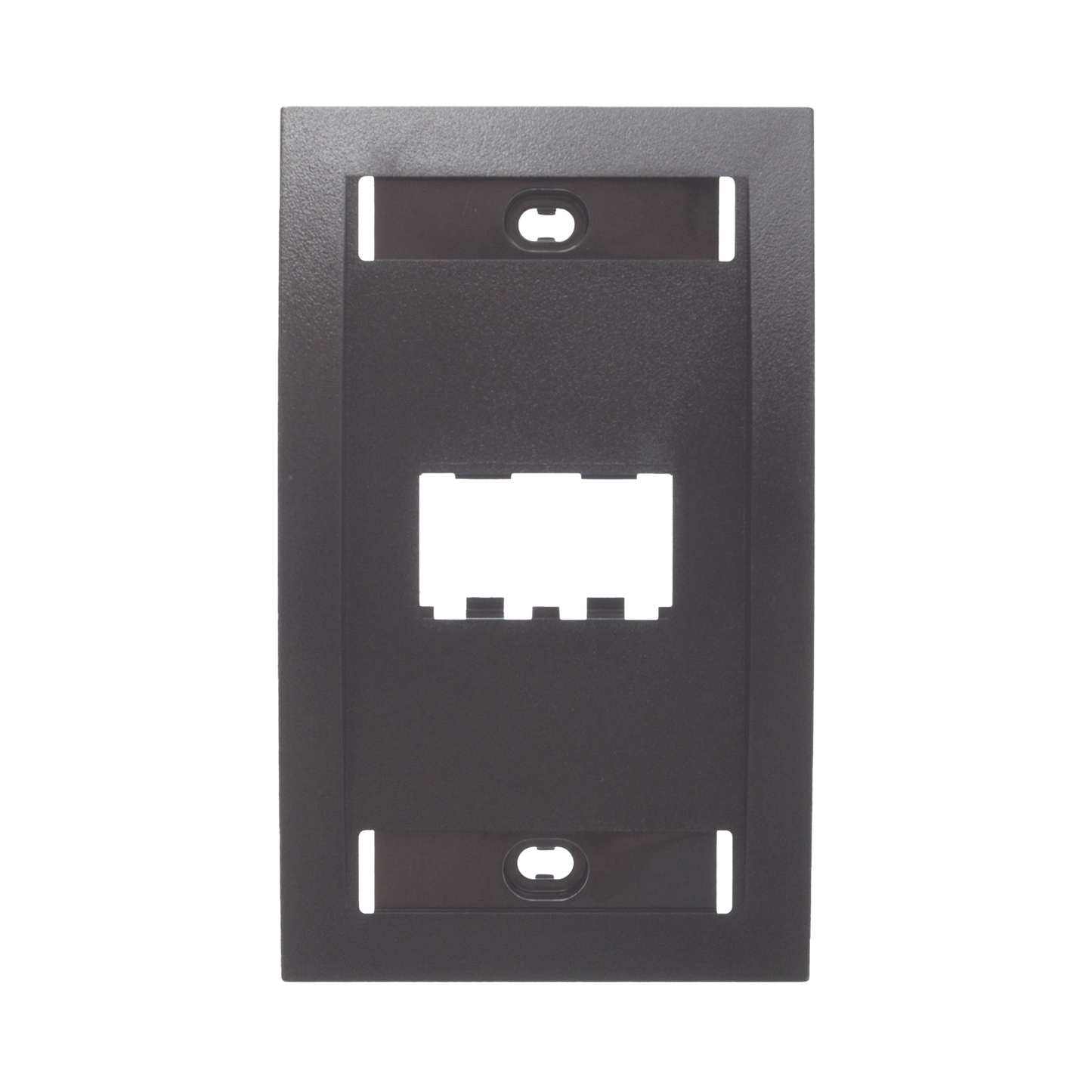 Placa De Pared Vertical Ejecutiva, Salida De 2 Puertos Mini-Com, Con Espacios Para Etiquetas, Color Negro