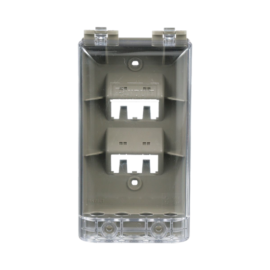 Placa De Pared Vertical, Resistente Al Agua Con Protección Ip56, Acepta 4 Módulos Mini-Com, Color Gris