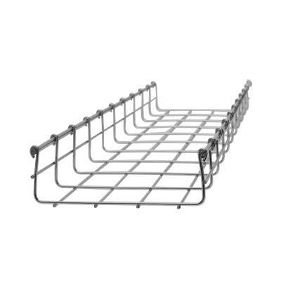 Charola Tipo Malla 54/150 Mm, Con Acabado Electro Zinc, Hasta 129 Cables Cat6, Tramo 3 M