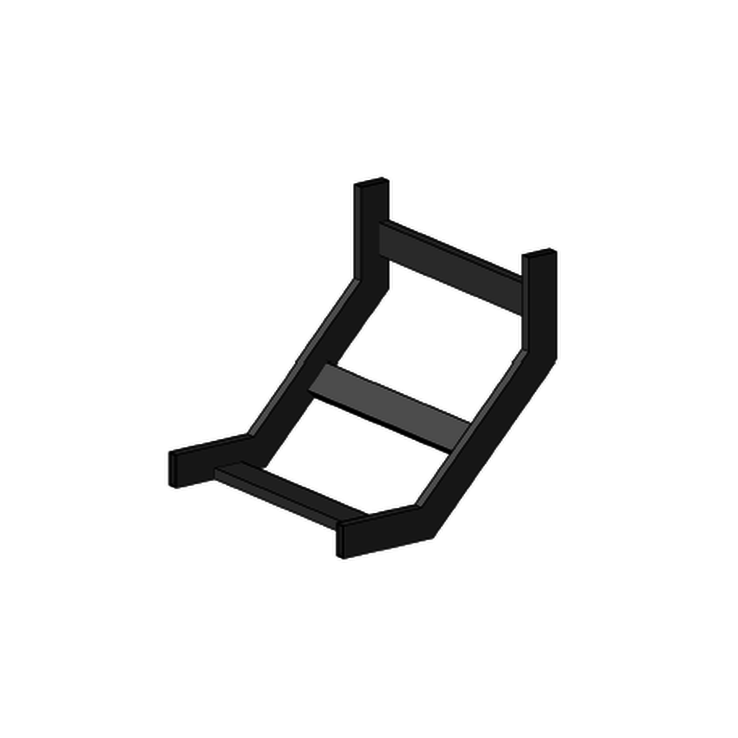 Curva Vertical Interior Epoxica Para Charola Tubular De 4" De Ancho, Incluye Cople Y Tornillería