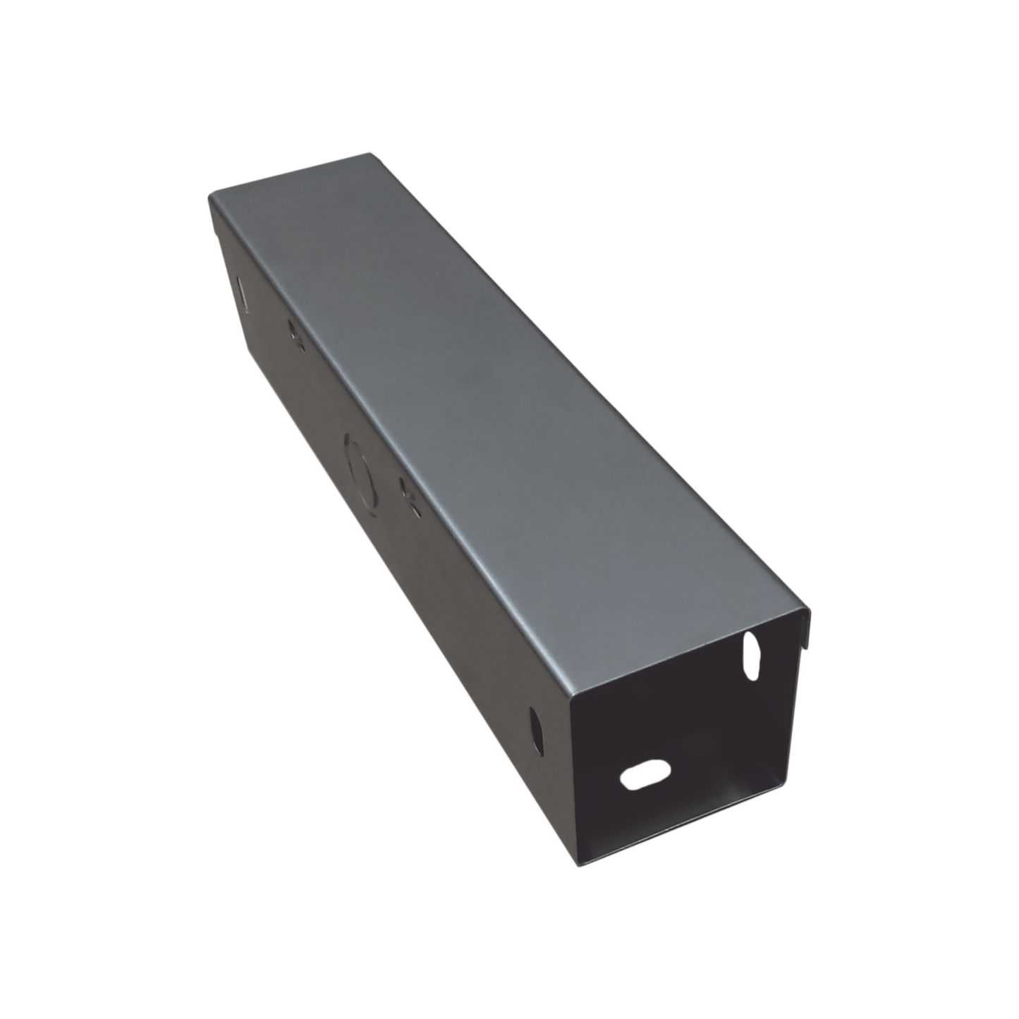 Ducto Cuadrado Embisagrado 6.5 X 6.5 Cm, Fabricado En Lámina De Acero Al Carbón, Hasta 67 Cables Cat6, Incluye Cople Con Tornillería Y 1 Knock Out Por Lado
