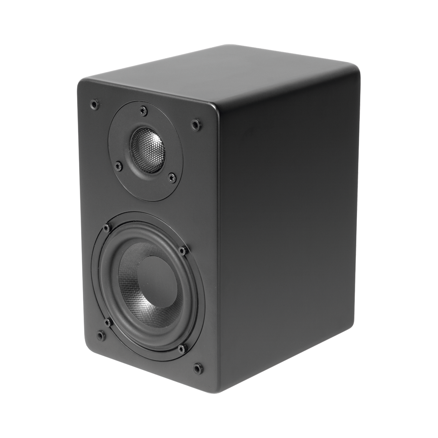 Altavoz De Estantería, Woofer De Fibra De Vidrio 4In, Tweeter De Aluminio 1In, Acabado Negro Mate, 5-40 Watts, 8Ohms