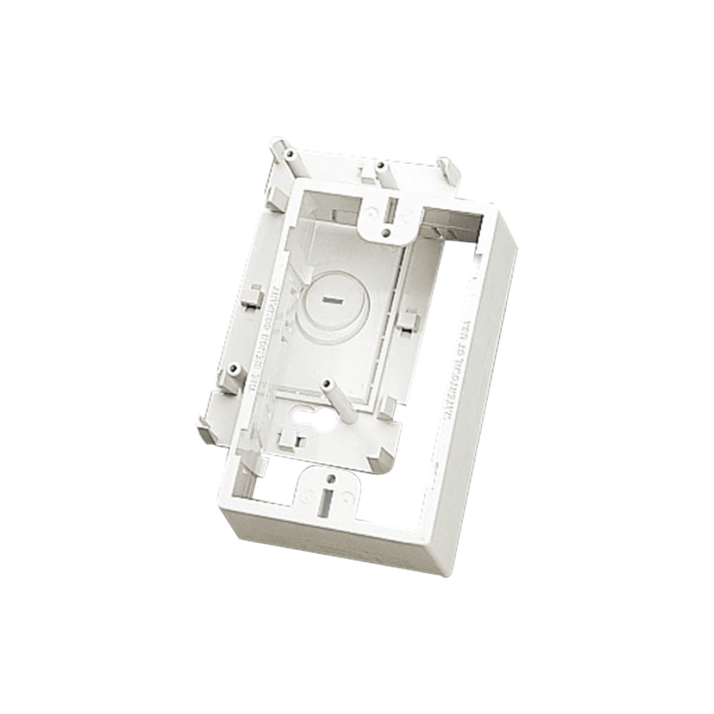 Caja De Montaje Superficial, Para Placas De Pared (Face Plates), Color Blanco