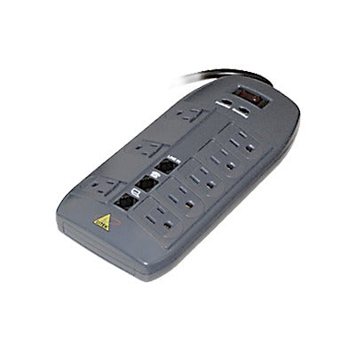 Dispositivo De Proteccion Contra Sobretensiones De 8 Salidas De 120 Vca Y Telco, Hasta 6 Transformadores, Control De Acceso, Sistemas De Seguridad, Sistemas De Voceo, Trabajo En Casa
