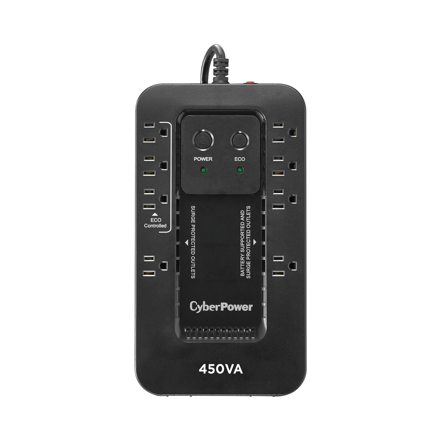 Ups De 450 Va/260 W, Topología Standby Con Modo Ahorrador Eco, Entrada 120 Vca Nema 5-15P, Con 8 Tomas Nema 5-15R