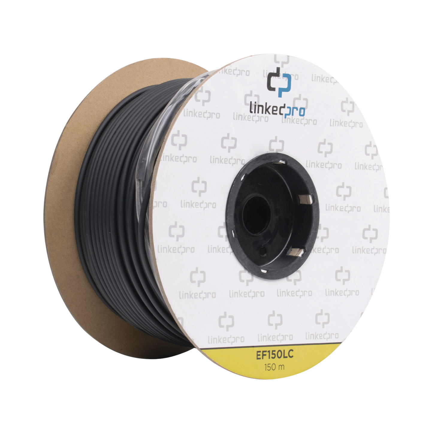 Carrete De Fibra Óptica Monomodo Con Conectores Lc-Lc Duplex, Reforzada Con Kevlar, De 150 Metros