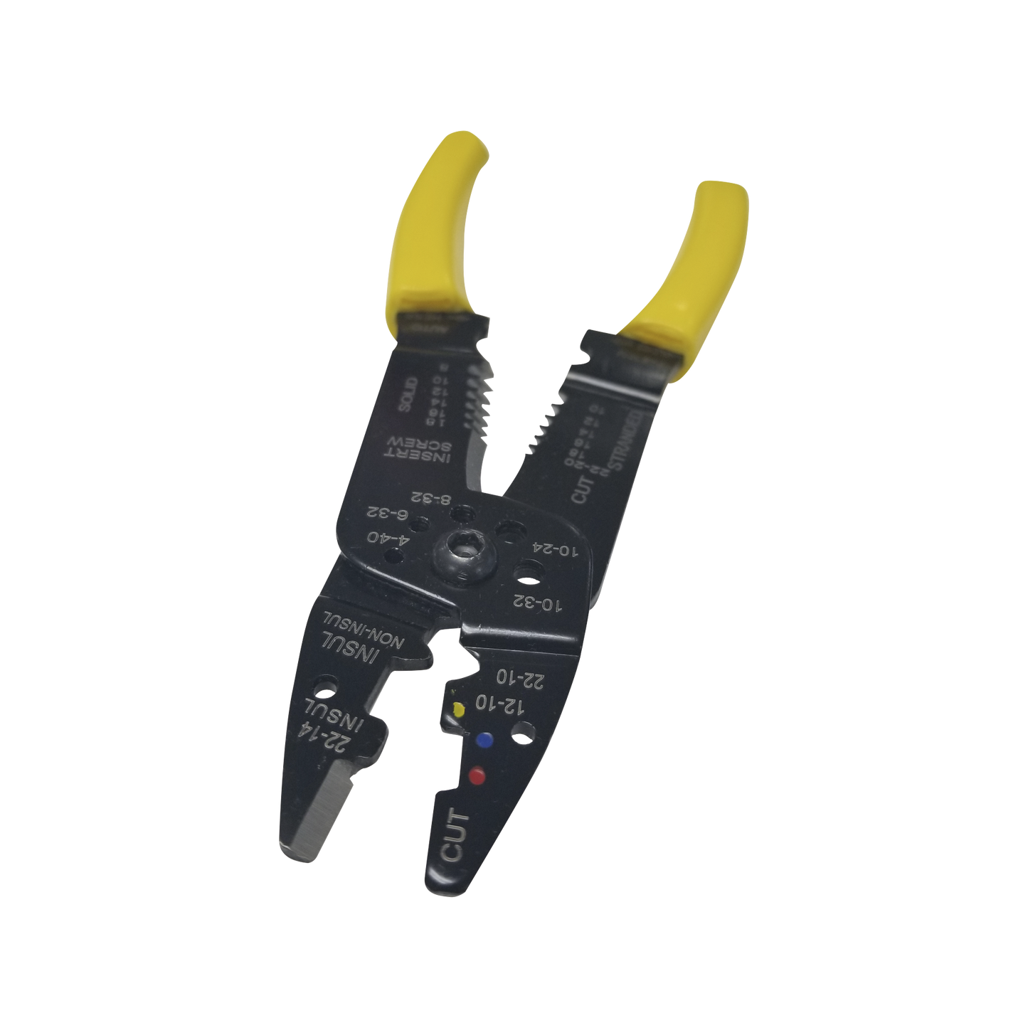 Pinza Cortacables / Pelacables 10 A 22 Awg Con Plegador De Conectores.