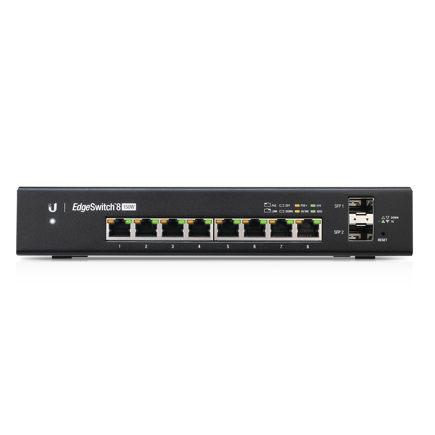 Switch Edgemax Administrable De 8 Puertos Gigabit Con Poe+/Poe Pasivo 24V + 2 Puertos Sfp, 150 W