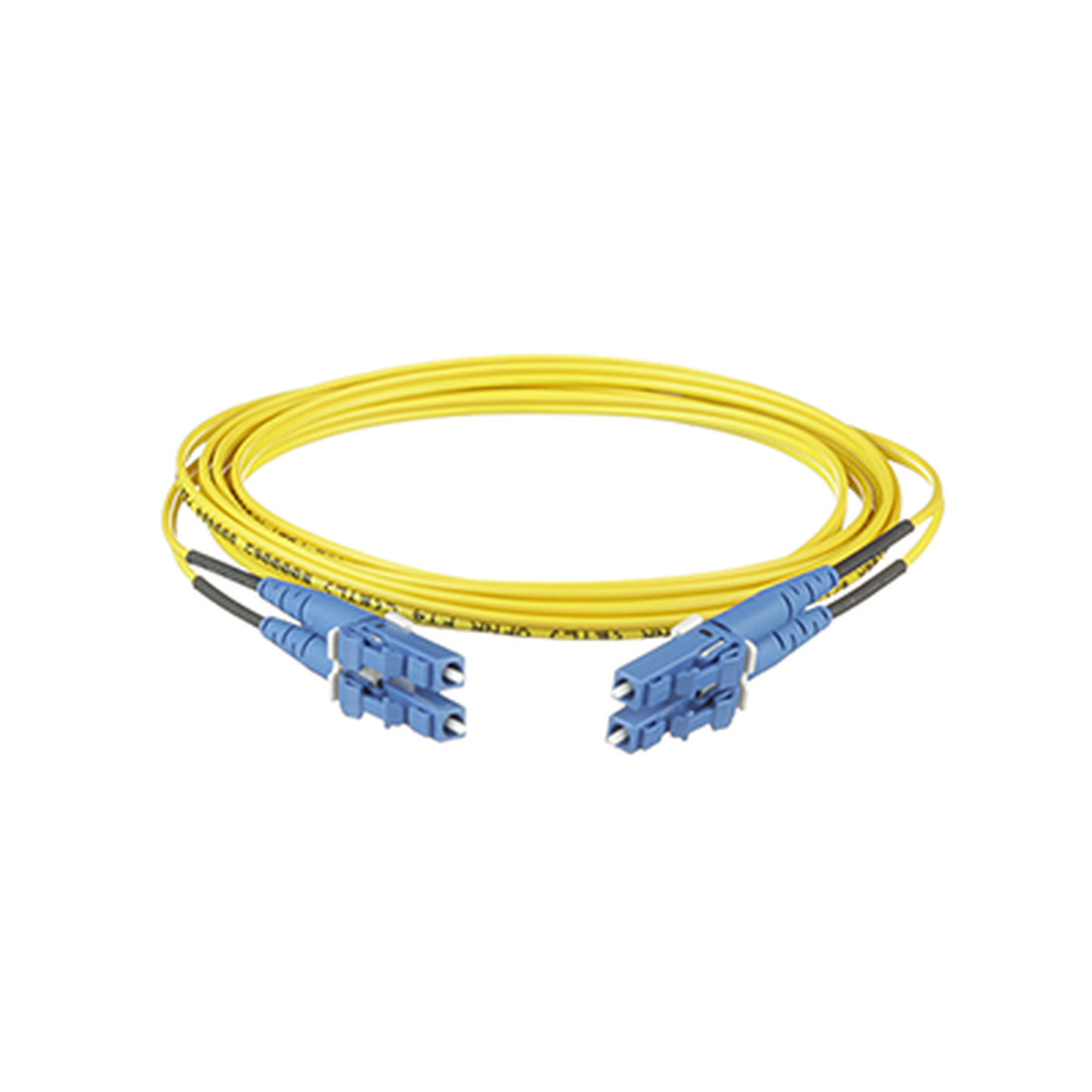 Jumper De Fibra Optica Monomodo 9/125 Os2, Lc-Lc Duplex, Ofnr (Riser), Color Amarillo, 5 Metros