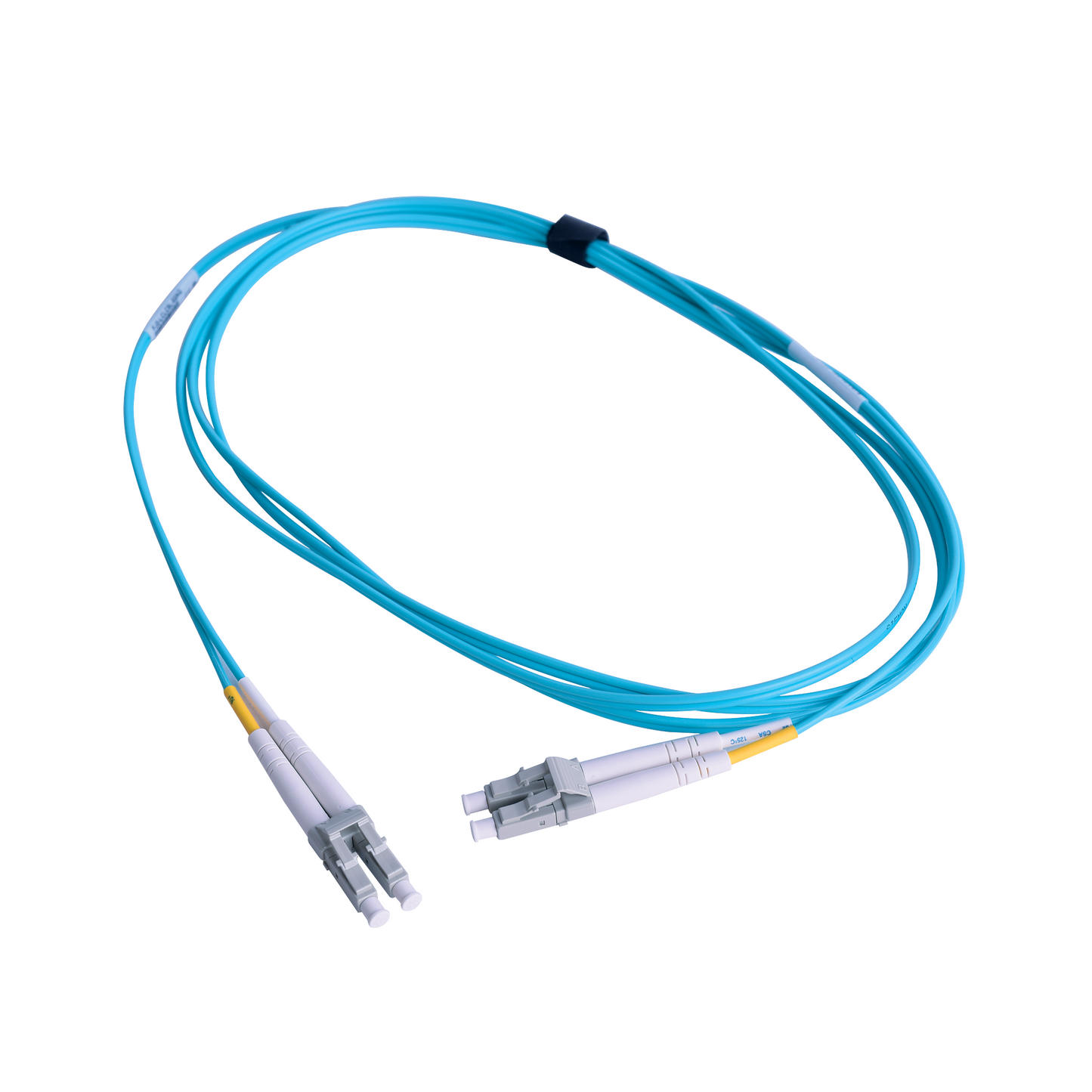 Jumper De Fibra Óptica Multimodo 50/125 Om3 Xglo, Lc-Lc Duplex, Ofnr, Color Aqua, 1 Metro