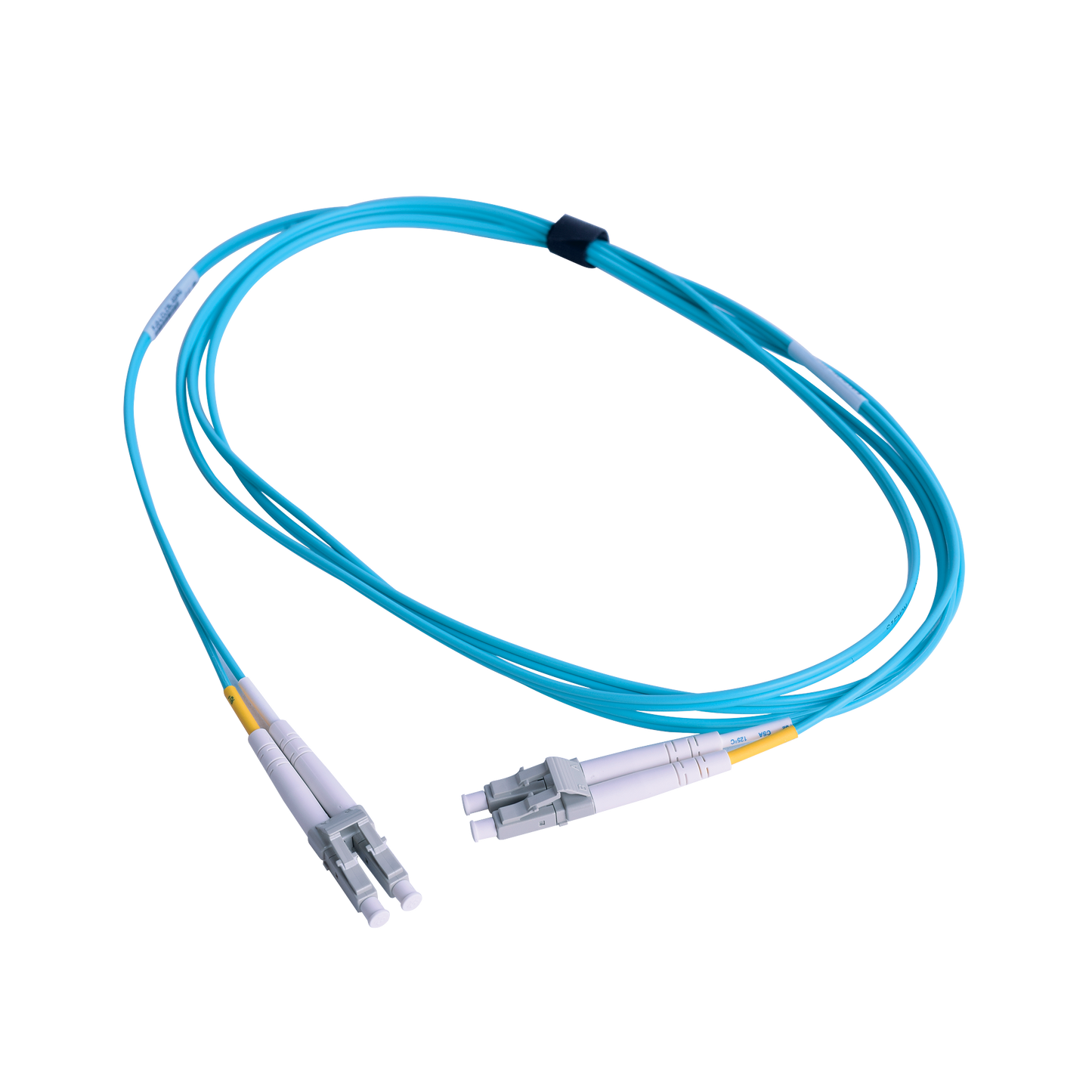 Jumper De Fibra Óptica Multimodo 50/125 Xglo Om3, Lc-Lc Duplex, Ofnr, Color Aqua, 2 Metros