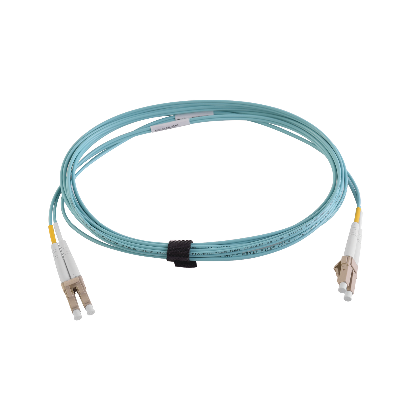 Jumper De Fibra Óptica Multimodo 50/125 Xglo Om4, Lc-Lc Duplex, Ofnr, Color Aqua, 3 Metros