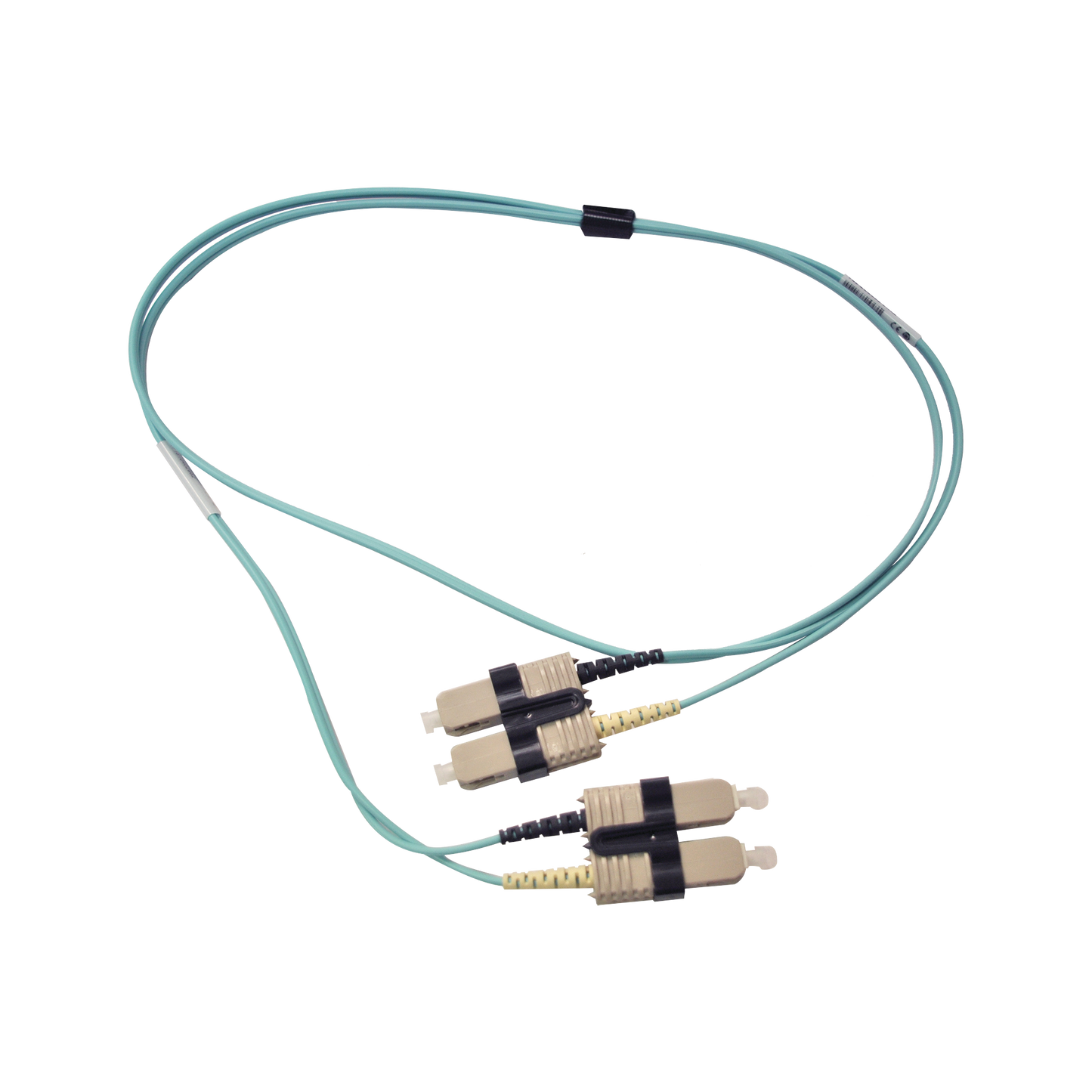 Jumper De Fibra Óptica Multimodo 50/125 Om3 Xglo, Sc-Sc Duplex, Ofnr, Color Aqua, 1 Metro
