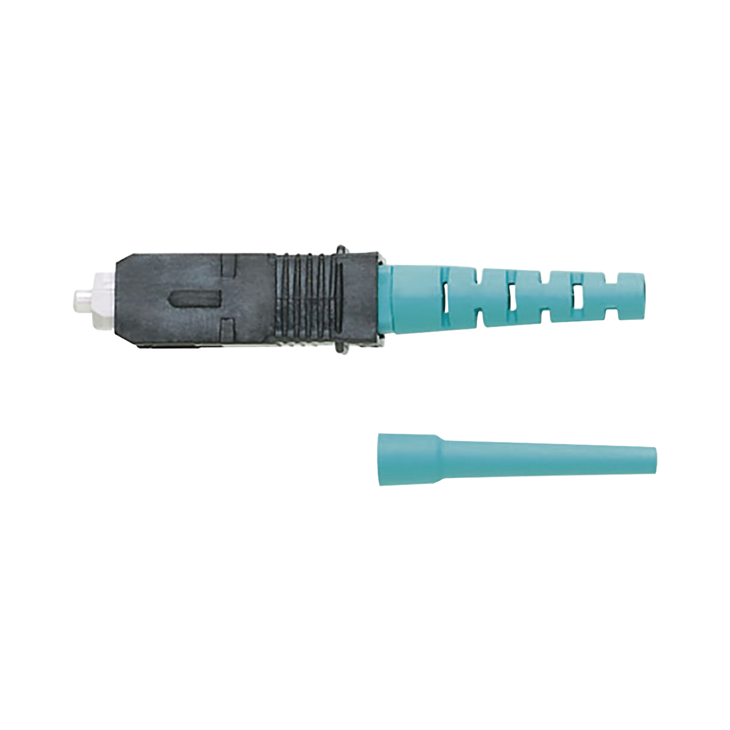 Conector De Fibra Óptica Sc Simplex Opticam, Multimodo 50/125 Om3/Om4, Pre-Pulido, Color Aqua